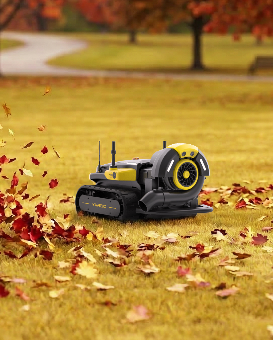 Yarbo Y40 Core with Blower and Trimmer Modules — official product feature image 2