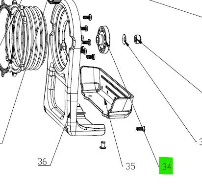 Cutting Motor to Disk Adapter Bracket for Luba 1/Luba2/Luba2X/Luba mini - W.W.JJ.000134010