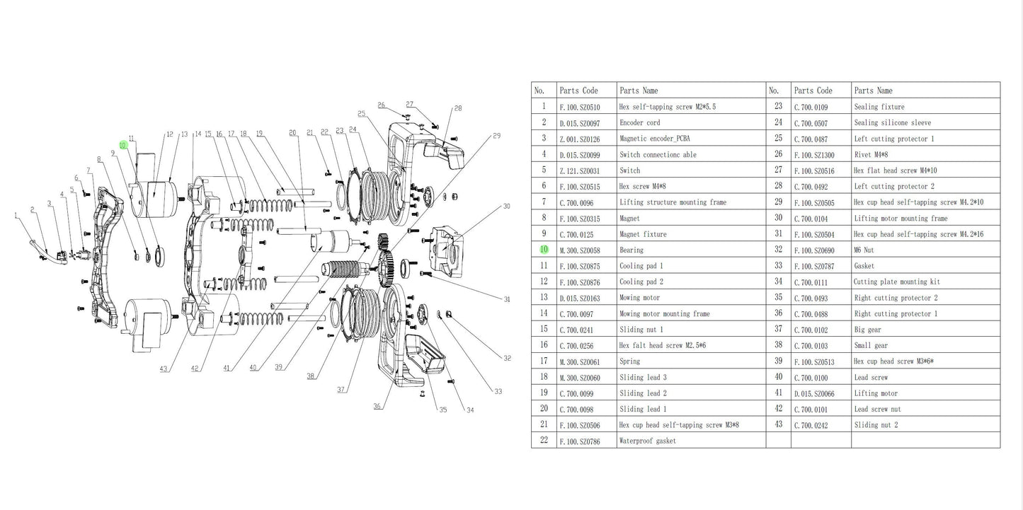 Lifting Assembly Ball Bearing - LUBA 1/ LUBA 2 - M.300.SZ0058