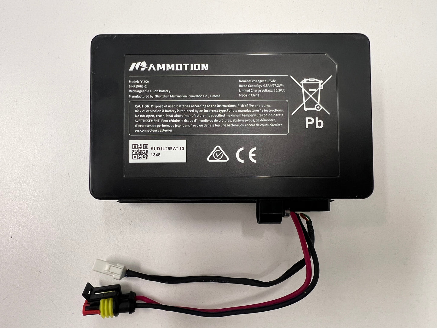 YUKA Removable Battery (21.6Vdc,4.5Ah) - YUKA (2024 and 2025) - C.P.XS.000034000