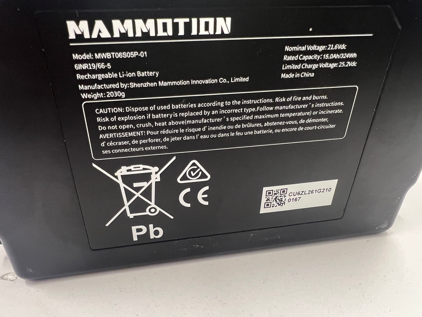 Battery for LUBA 3 AWD 5000 - W.D.BT.000063000