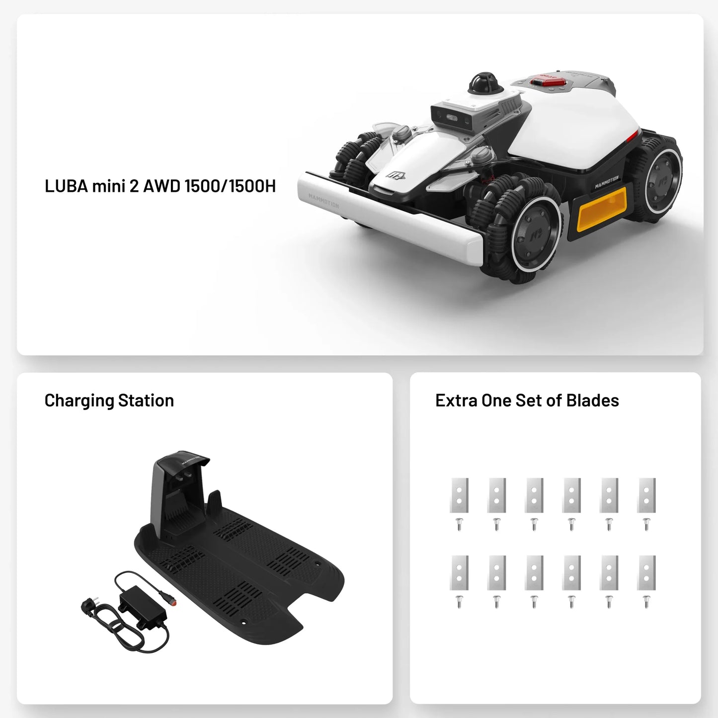 Mammotion - LUBA Mini 2 AWD 1500H - (0.37 acre) - Highcut Version 2.2"-4.0"