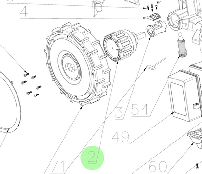 Front Hub Motor - YUKA (2024 and 2025) - W.D.DJ.00004901Y