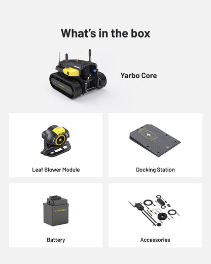 Yarbo Y40 Core with Blower Module — What in the box 3 d520baf7 bbc7 4d23 b3f2 a499f0273501