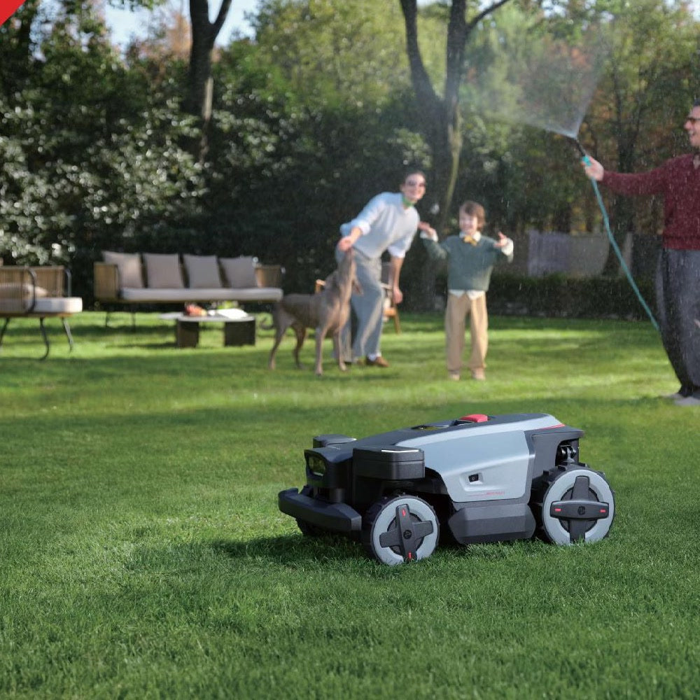 X120 LiDAR Roborock mower in a residential lawn